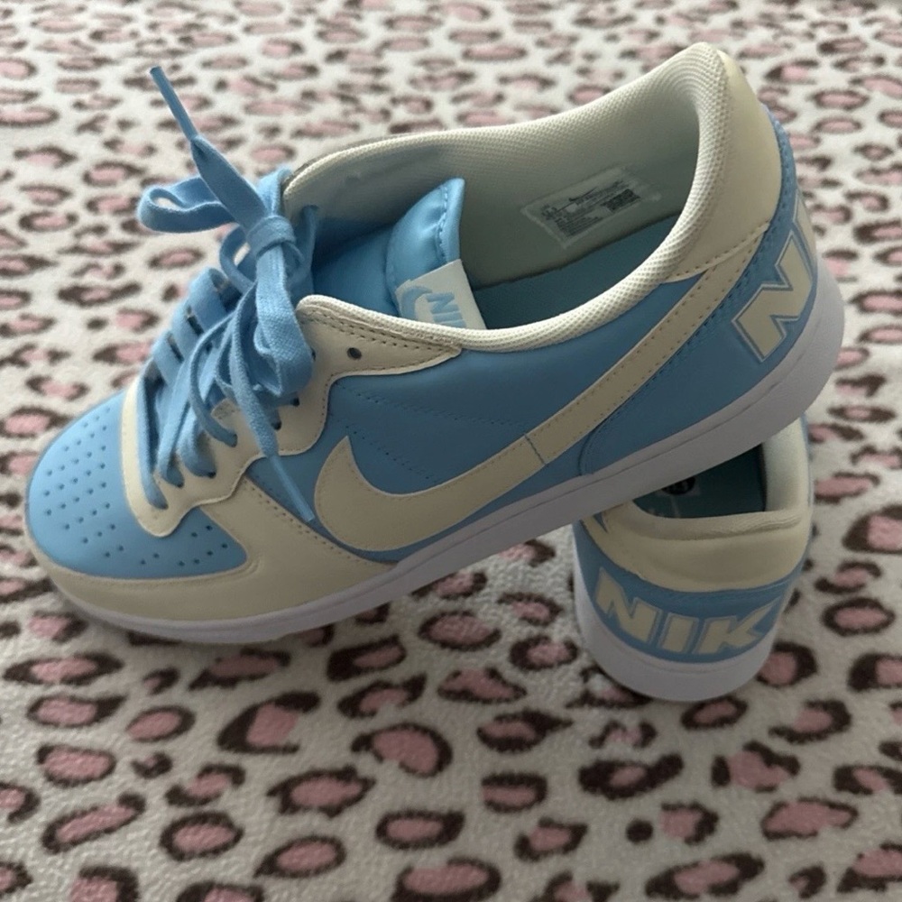 Nike Light Blue and Cream terminator Athletic Shoes